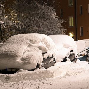 Cars Covered In Snow