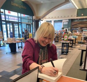 Signing a book for Barnes & Noble in Tribeca, New York City