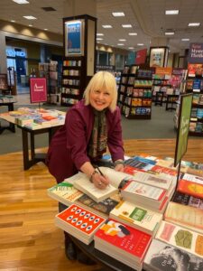 Signing a book for Barnes and Noble, Uptown in New York City