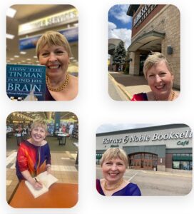 Danute Debney Shaw signing books for the staff of 2, Barnes & Noble stores in Madison, Wisconsin