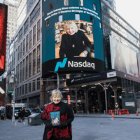 Danute Debney Shaw IAOTP New York Nasdaq Billboard Danute Debney Shaw IAOTP New York Nasdaq Billboard